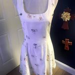 Vintage Newport News White Floral Dress with Criss Cross Back Size 8P Photo 6