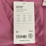 Athleta  Outbound V-Neck Rose T-Shirt 1X NWT Cap sleeve athleisure loungewear Photo 4