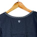 Kuhl  Shay Tank Top Womens Black Sleeveless Embroidered Size S Boho Hippie Photo 3