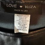 LOVE • KUZA Gothic Elegant Black Faux Leather Dress Size Medium Photo 9
