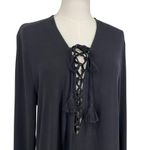 La Blanca Beachcomber Coverup V-Neck Tunic Black Size Small NEW Photo 4