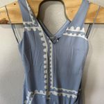 NEW Mon Renn Serape Midi Dress Blue Postcards White Pattern Size Small/8 Photo 1