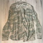 American Eagle  aeo Camouflage camo green Button Up Shirt button down top Photo 1