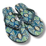 Vera Bradley Blue White Aqua Go Fish Flip Flops NEW with Tags 7-8 Photo 0