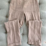 Akris  Nubby Linen Cuffed Side Zip Trousers Pants 12 Photo 0