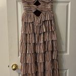 Gianni Bini Pleated Metallic Gown Photo 0