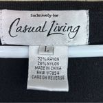 Casual Living Size Large Shirred Ribbed Sleeveless Lightweight Sweater B… Black Photo 8