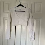 Garage Long Sleeve Crop Top  White Photo 1