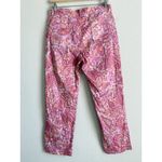 Ralph Lauren Lauren Pants Women Size 8 Paisley Straight Leg Preppy Stretch Pink Photo 1