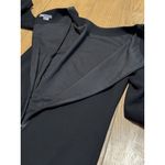 Vince  Black Shift Dress Contrast Arms Sz 4 Wedding Guest‎ Formal Poly  Leather Photo 10