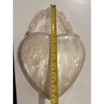 Target  Heart Pearl Purse Acrylic Lucite Magnetic Handbag Cream Chain A New Day Photo 2