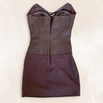 Outcast Lindsay Corset Mini Dress in Chocolate Brown Photo 8