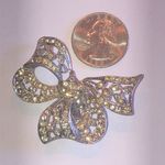 Elegant Silver Tone CZ Rhinestone Bow Retro Boho Shoe Clips Dress Clips Photo 2