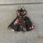 B. Smart  Floral Black Halter Dress Size 3 Photo 1
