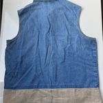 Casual Corner Annex Embroidered Denim Vest with Tiger Appliqué Design Size Large Blue Photo 5