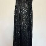 Vintage Nadine gown dress size small black sequin formal maxi dress emo goth Photo 0