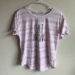 Rae Dunn  Cat Mom Tie Dye Pink WhiteTee Shirt Photo 8