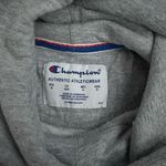 Champion  Light Gray Hoodie with Pink Logo Photo 4