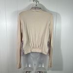 Buckle Gimmicks BKE Purple Chiffon Embroidered Trim Cream Oversized Cardigan Top Photo 3