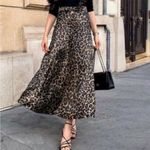 ZARA  Leopard Print Satin Skirt Sz. XL EUC Photo 4
