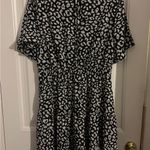 Stylish Black and White Leopard Print Dress Size XL Photo 0