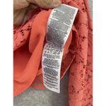 Marciano  Women's Blouse Cropped Lace Floral Overlay Coral Size Medium Photo 4