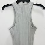 Madewell The Signature Shimmer Knit Cutaway Sweater Tank Ribbed Gray Medium NWT Photo 6