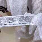 ZARA White Boho Blouse Cords Tassels Cotton Size Medium Photo 5