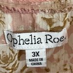 Ophelia Roe Women’s Long Sleeve Lace Overlay Floral Print Dress Size 3XL Pink Photo 3