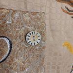 Indigo Moon Size 1X Cotton Patchwork Vintage Embroidery Wooden Buttons Neutral Black Photo 5