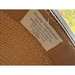 Nicole Marciano 100% Straw Tan Sun Hat with Blue Pom Poms & Tie Photo 5