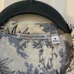 Notations  Blue and White Floral Short Sleeve Top Blouse Photo 2