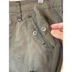 Vintage KIK GIRL Khaki Green Cargo Skirt Size 16 Rave Raver Midi Length Skater Photo 5