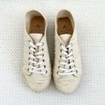Aquatalia NWOB Flyn Multi Tone Off White Canvas Woven Espadrille Sneaker 6 Photo 66