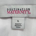 Destination Maternity Floral Print Pleated Wrap Dress Size Large Wedding Guest Orange Photo 7