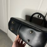 American Vintage Vintage 1950s Black Leather Kisslock Top Handle Handbag Photo 5