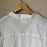 Risen  Los Angeles white linen blend relaxed fit blouse Photo 10