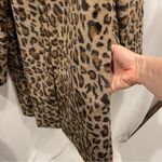 Ultimate soft furry faux leopard wide collar silky lined jacket pockets Tan Size L Photo 8