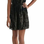 SADIE X Sage Velvet Floral Halter Neck Dress Sz S NWT Black Photo 0