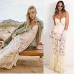 For Love & Lemons Lace Blossom Maxi Dress Sheer Pastel Floral Ethereal Festival Pink Size XXS Photo 1