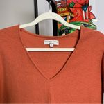 Madewell  Texture & Thread Orange V-Neck Sweater Photo 2