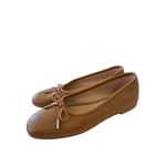 Nordstrom Flats Size 5 Square Toe Brown Leather Slip On Casual Shoes Photo 1