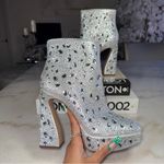 Jessica Simpson New  JS Dolly Silver Shimmer Sand Rhinestone Boot Womens 10 Photo 11