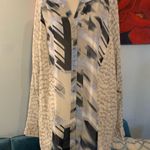 Calvin Klein  Long Sleeve Blouse Gray Blue White Print Button Down Size 2X Photo 0