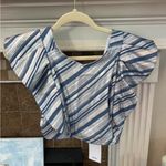 Koch  Cecilia Top in Metallic Chambray Stripe  Size XS.  NWT Photo 0