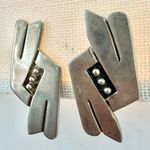 ARVEL Taxco Sterling Silver Modernist Earrings Photo 2