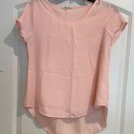Pink Rose Asymmetrical Cap Sleeve T-Shirt in Pink Photo 0