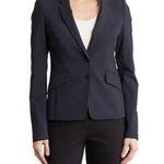 Hugo Boss  Jiletara Virgin Wool Navy Blue Two Button Blazer Office Coat Size 14 Photo 0