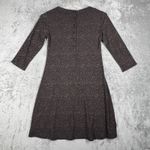 Cut Loose Dress Brown Floral Print 3/4 Sleeve Jersey Knit Office Casual Dress XS Photo 2