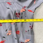 Lucky Brand Floral Button Front Blouse Womens 3X Gray Viscose Long Sleeve Photo 7